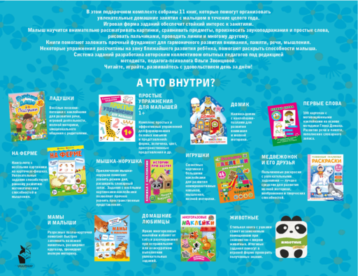 Годовой курс занятий 1+. Набор из 11 книг