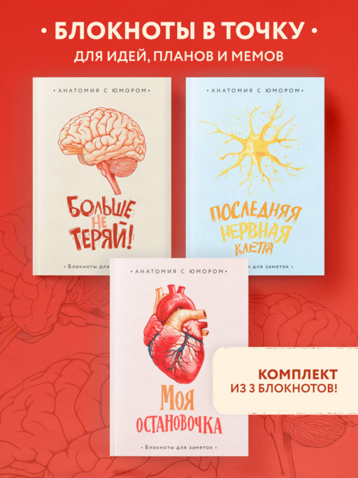 3'lü Hediye Defter Seti: Mizah Dolusu Anatomi (İK)