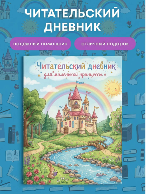 Читательский дневник для начальных классов. Сказочный замок (32 л., цветной блок)