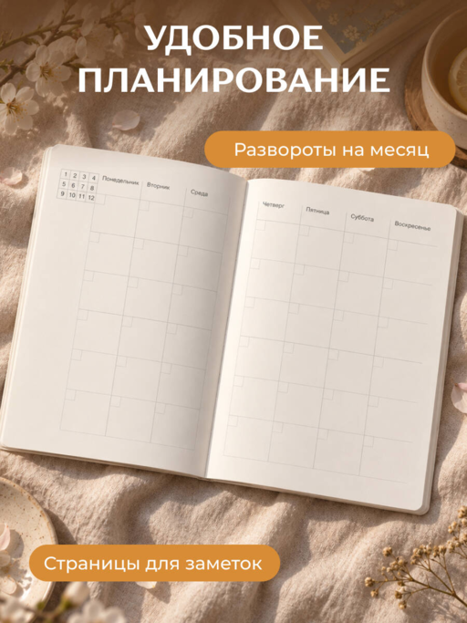 Блокнот-планер недатированный. Где сложно - там рост (А4, 36 л., на скобе)