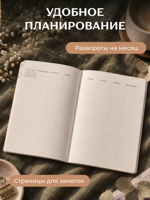 Блокнот-планер недатированный. Натюрморт. (А4, 36 л., на скобе)