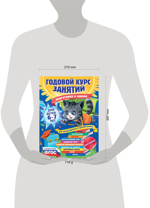 Годовой курс занятий: для детей 6-7 лет. Подготовка к школе (с наклейками)