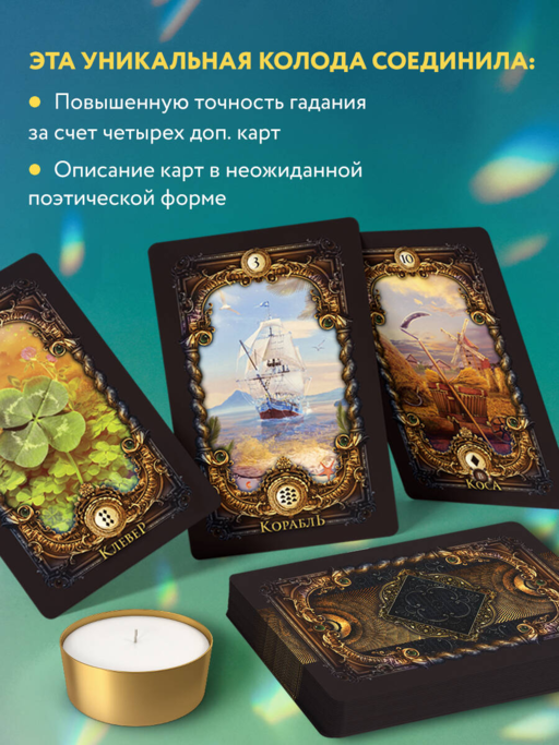 Волшебное зеркало Ленорман (40 карт и руководство для гадания в коробке)