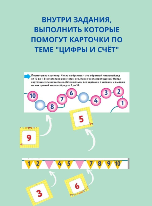 Цифры и счет. Книга-лото с карточками