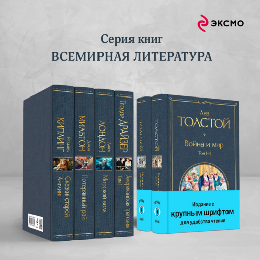 Война и мир (комплект из 2 книг с крупным шрифтом)